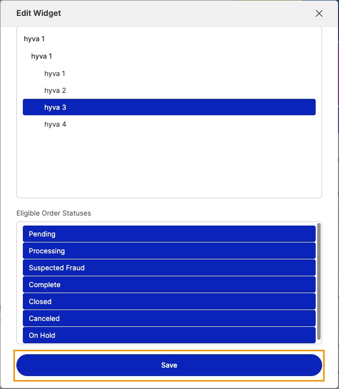 Widget instance edit save