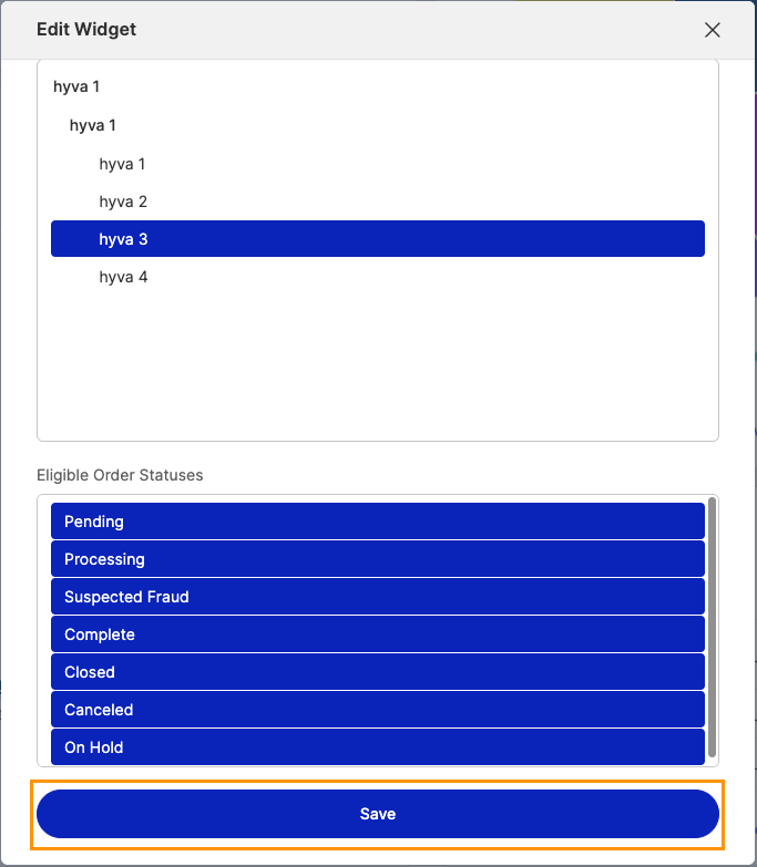Widget instance edit save