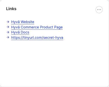 Links widget