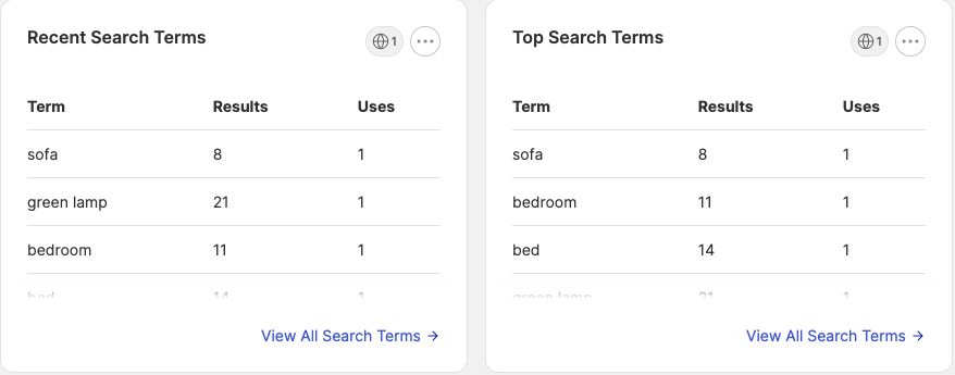 Search activity widget