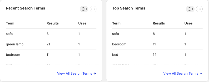 Search activity  widget