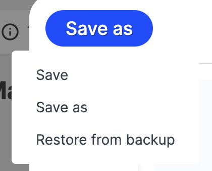 Restore from backup